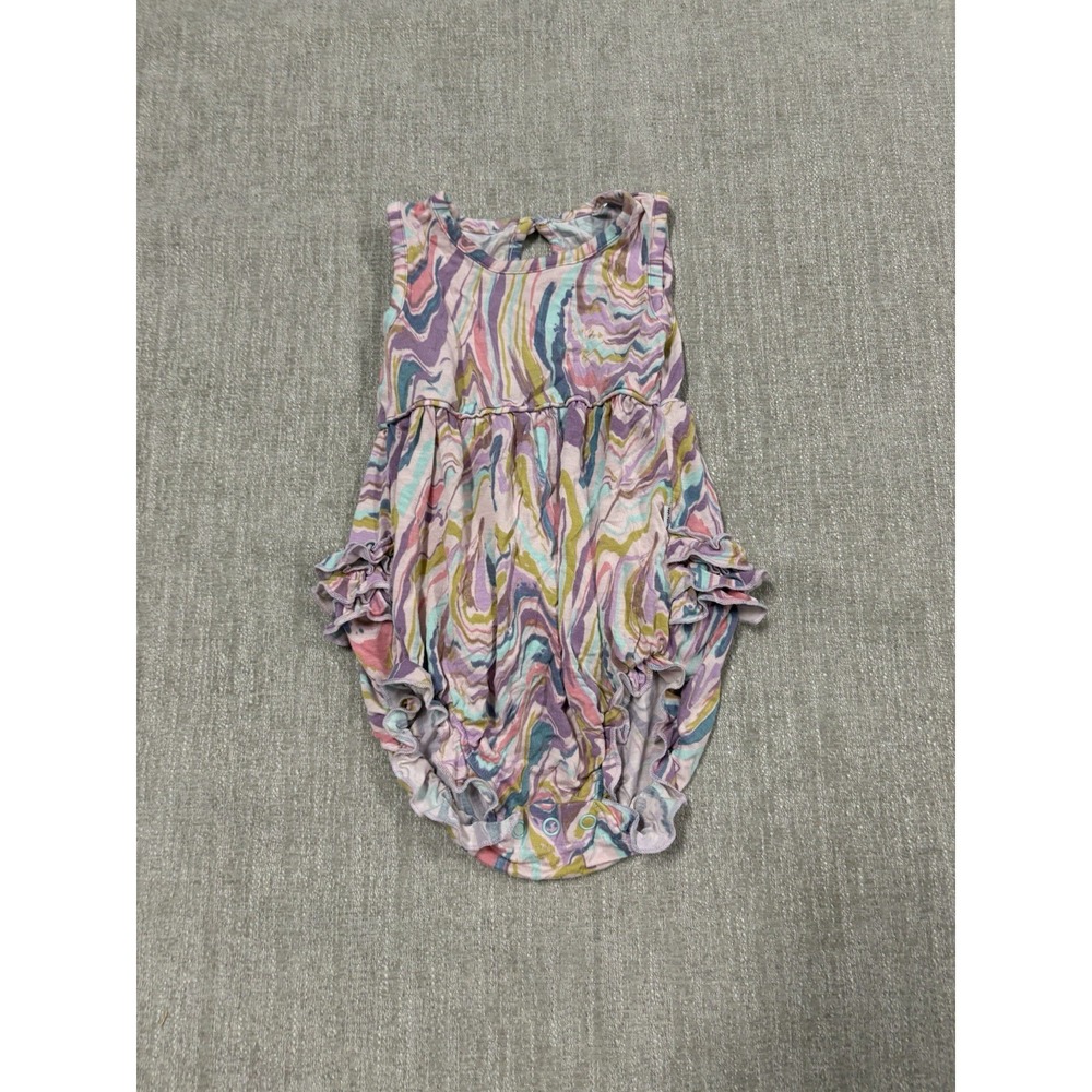 Little Sleepies Pink Marble Swirl Bubble Romper Size 6-12 Months Play Collection
